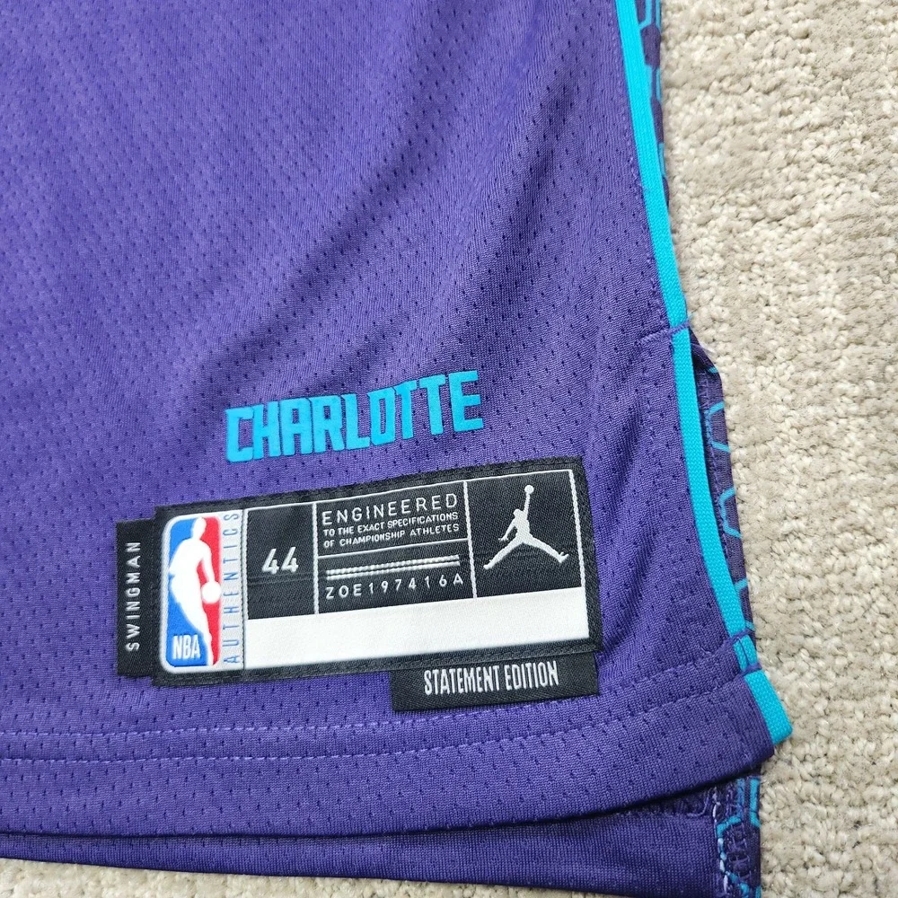 Lamelo Ball Charlotte Hornets Jersey Men Medium Nike Statement Swingman Purple